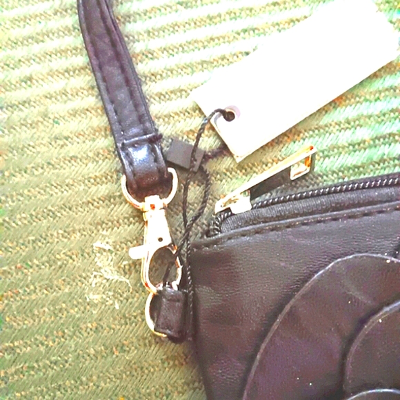 NWT Rolling Sage Leather-Look Rosette Mini-Bag - Picture 3 of 7